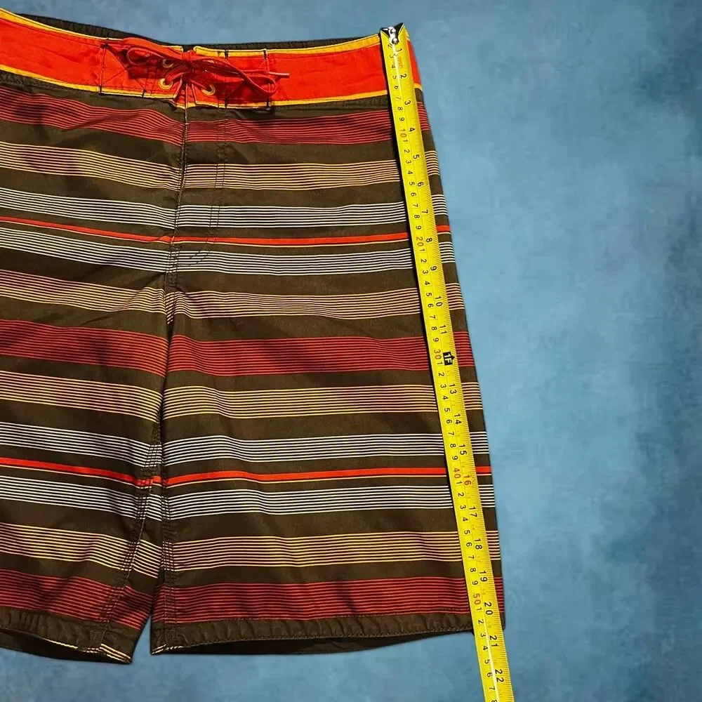 Men’s board shorts red and brown surf beachy coastal padres summer